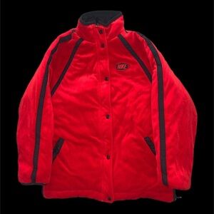 Nike Red and Black Puffer Jacket